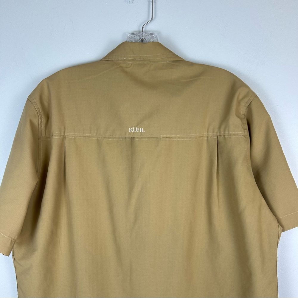 Kuhl Wunderer Short Sleeve Shirt UPF 50 Khaki Outdoors Hiking Fishing Casual M - Picture 14 of 16